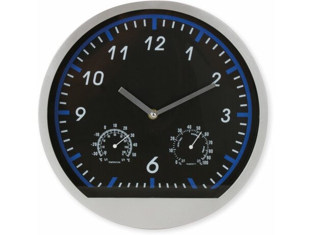 Reloj de sobremesa con estación meteorológica personalizado azul Reloj de sobremesa con estación meteorológica personalizado azul