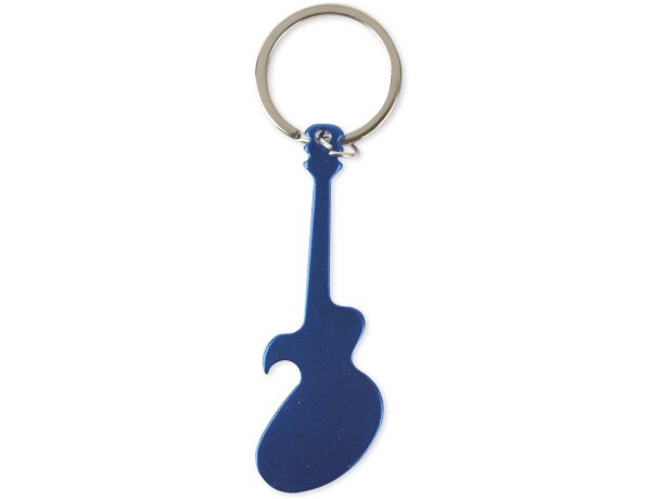 Llavero aluminio guitarra az personalizada azul