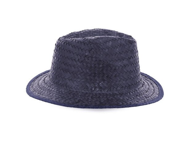 Sombrero de paja de colores azul