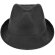 Sombrero con ala irregular negro