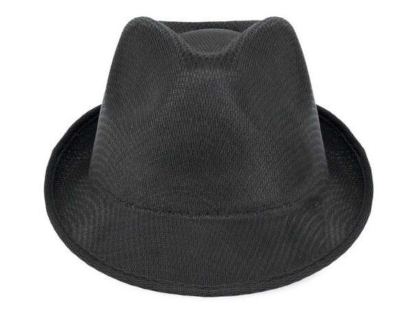 Sombrero con ala irregular negro