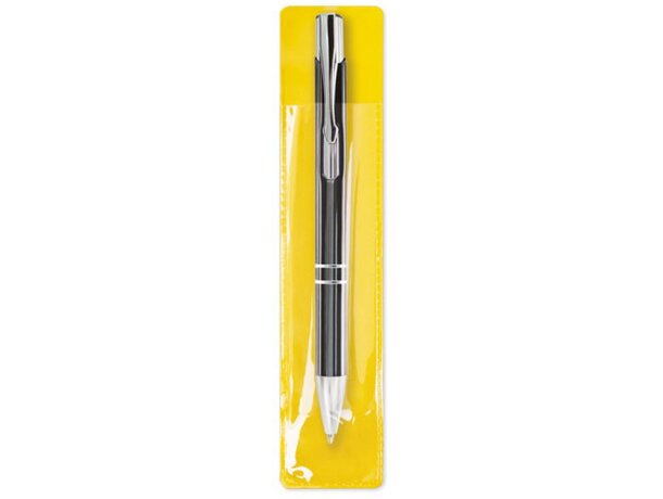 Funda boligrafo pvc amarillo amarilla