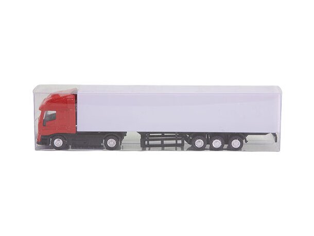 Camión tráiler de juguete rojo