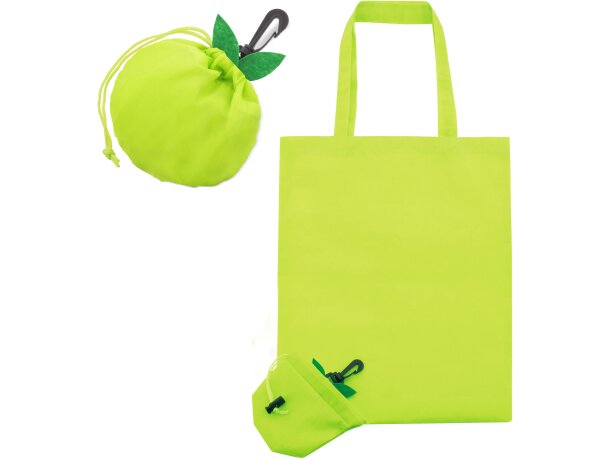 Bolsa Plegable forma de Manzana con logo