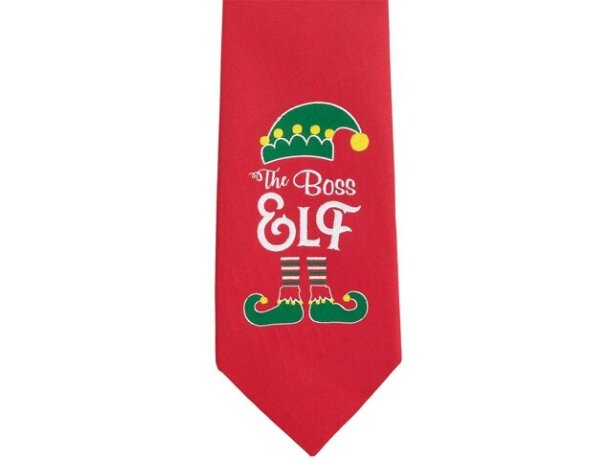 Corbata navideña de seda y poliéster para eventos corporativos detalle 2