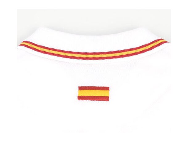 Polo de manga corta algodón de mujer detalles bandera