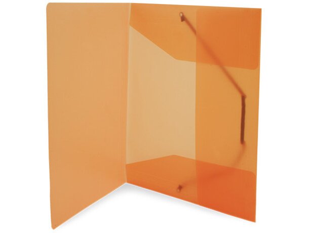 Carpeta silver con gomas Chap naranja