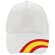 Gorra sencilla d e5 paneles con detalles de la bandera para empresas blanco