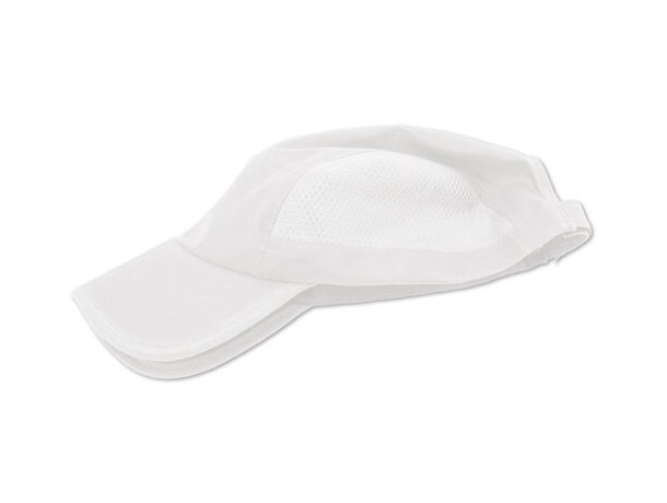 Gorra plegable Harris de poliéster técnico transpirable Blanco detalle 1