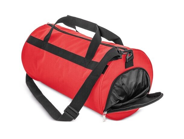 Bolsa deporte con zapatero Fitness en poliéster 100% Rojo detalle 12