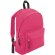 Mochila con bolsillo exterior pequeño grabada fucsia