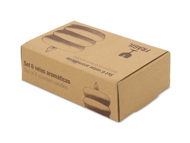 Set de 6 velas aromáticas Shera en cemento ecológico detalle 2