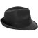 Sombrero con ala irregular negro