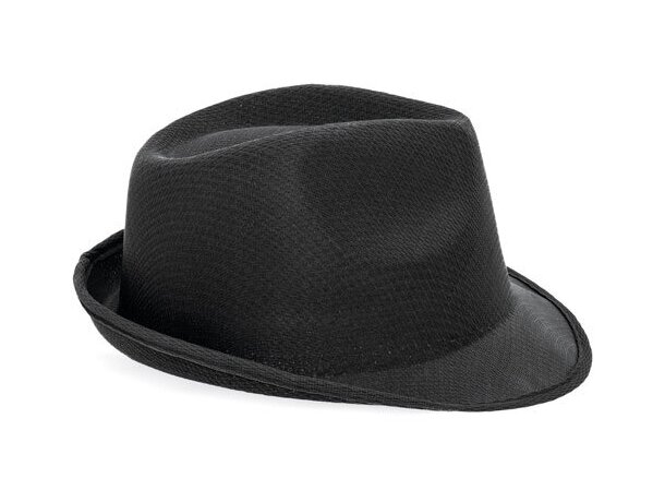 Sombrero con ala irregular negro