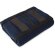 Manta polar de viaje con funda azul