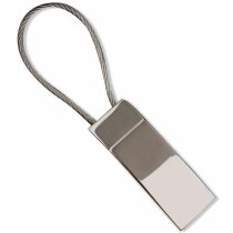 Llavero rectangular con enganche tipo cable Llavero rectangular con enganche tipo cable