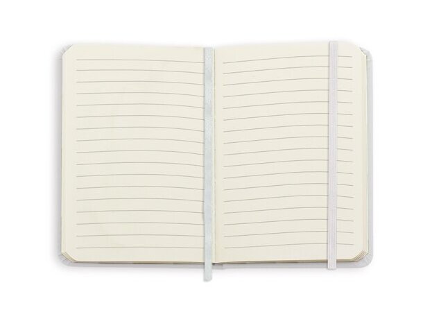 Set cuaderno A6 y bolígrafo Zadie personalizable corporativo Blanco detalle 4
