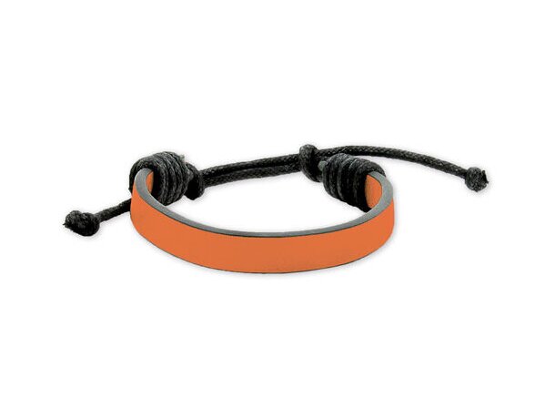 Pulsera polipiel ajustable Arcos naranja