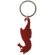 Llavero caballito de mar personalizado rojo