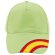 Gorra sencilla d e5 paneles con detalles de la bandera pistacho