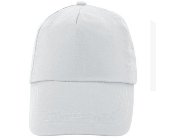 Gorra 100% algodón velcro Navia blanco