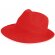 Sombrero de ala ancha en poliester personalizado rojo