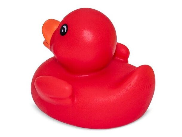 Patito de goma Petri en PVC para baño y diversión infantil Rojo detalle 6