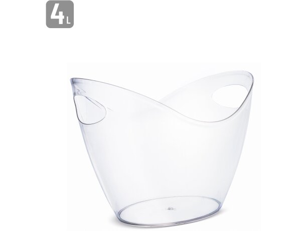 Cubitera profesional 4 litros Antártic con asas laterales PET detalle 1