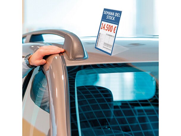 Portagráfica pvc vertical a6