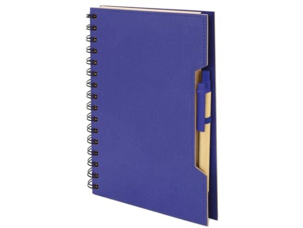 Cuaderno A5 anillas cartón reciclado y RPET Green Life con bolígrafo Azul detalle 2