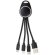 Cargador Techno triple conector con luz LED blanca
