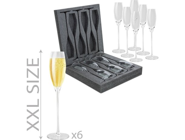 Pack 6 copas de cava Ariana cristal transparente 300ml detalle 3