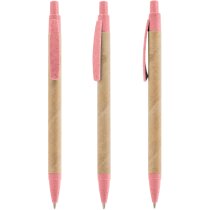 Bolígrafo clic cartón reciclado fibra de trigo