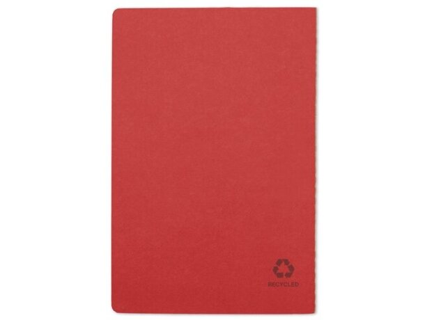 Libreta Santorini con cubierta de papel y hojas lisas Burdeos detalle 2