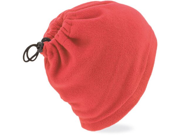 Braga polar con función de gorro rojo
