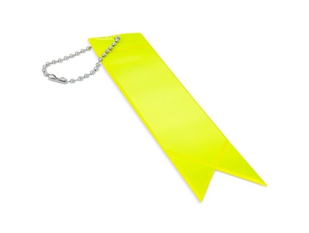 Llavero reflectante Zorma en poliéster para visibilidad Amarilla detalle 2