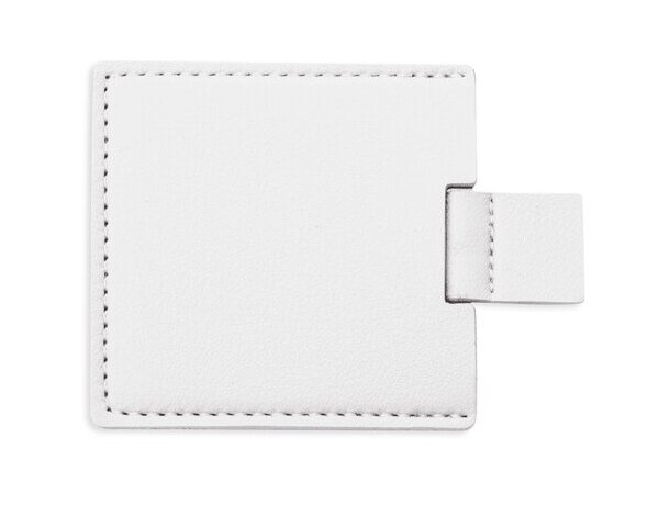 Espejo compacto Lilyan con funda en PU mate personalizable Blanco detalle 2