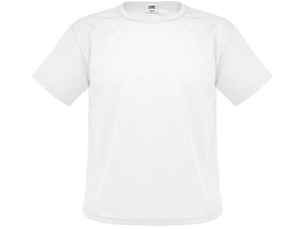 Camiseta infantil Corredor en poliéster técnico transpirable Blanco detalle 1