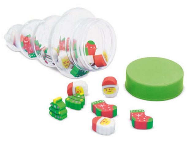 Set de gomas navideño Fir Tree verde