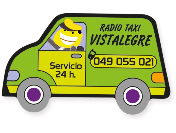 Imán coche personalizado con grabación digital a todo color detalle 1