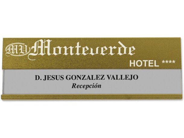 Identificador de aluminio para grabar personalizado oro Identificador de aluminio para grabar personalizado oro