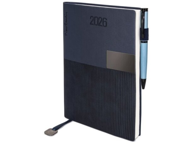 Agenda Pierre Cardin profesional con placa personalizable Azul marino detalle 17