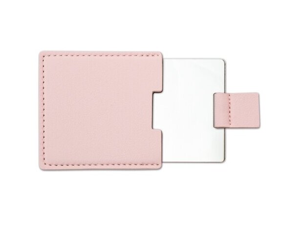 Espejo compacto Lilyan con funda en PU mate personalizable Rosa detalle 11