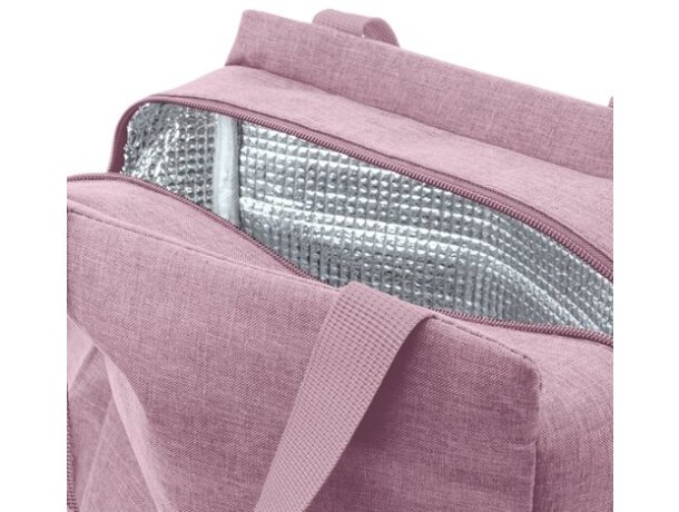 Bolsa nevera Yaky con interior aislante y bolsillos laterales Gris detalle 7