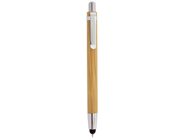 Set boligrafo y portaminas bambu elastico