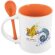 Mug sublimacion redonda con cuchara Neiva naranja