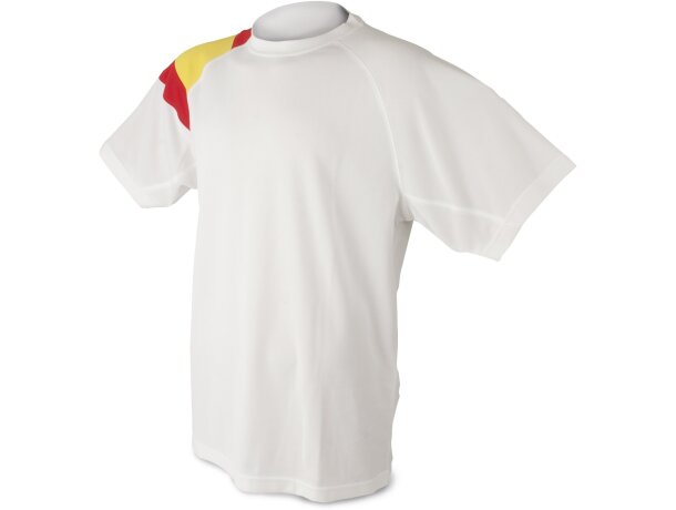 Camiseta bandera niño d&f bl12-14 Galdana con logo blanco