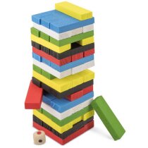 Turm juego habilidad madera colores dado bolsa