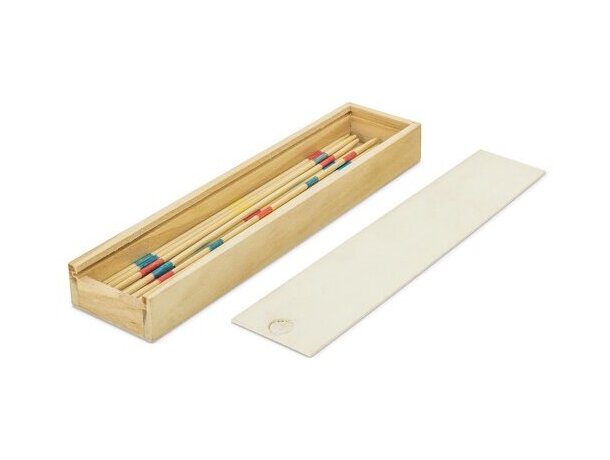 Juego de habilidad Mikado en madera natural con caja detalle 1