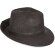 Sombrero de ala ancha en poliester negro